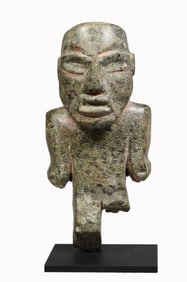 Pre-Columbian Olmecoid Stone Standing Figure