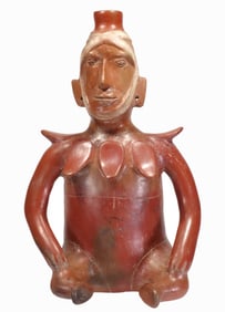 Fine Colima Pottery Seated Shaman Pre-Columbian