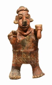 Pre-Columbian Tall Nayarit Polychrome Standing Female