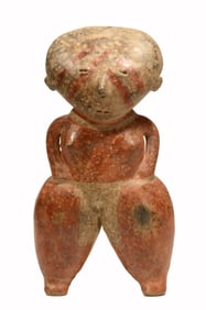 Nayarit Chinesco Polychrome Standing Female Pre-Columbian