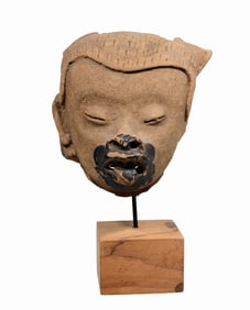 Expressive Pre-Columbian Veracruz Pottery Head