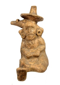 Pre Columbian Maya Molded Ceramic Wayob Underworld Figure