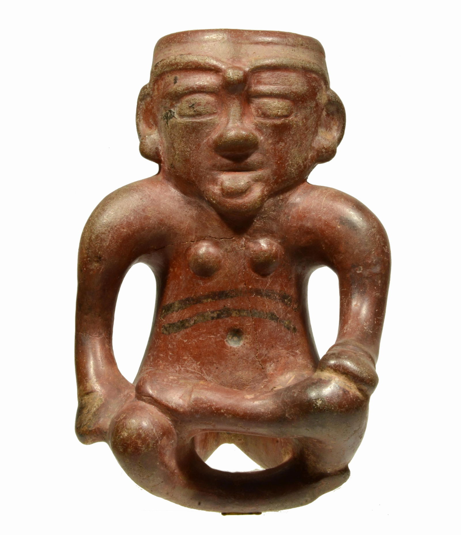 Pre Columbian Costa Rican Chortega Polychrome Pottery Female (1 of 6)