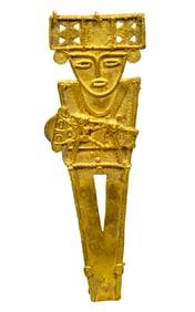 Muisca Gold Mother and Child Tunjo, 27.6 grams, 20K gold