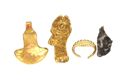 Pre-Columbian gold Mixed lot