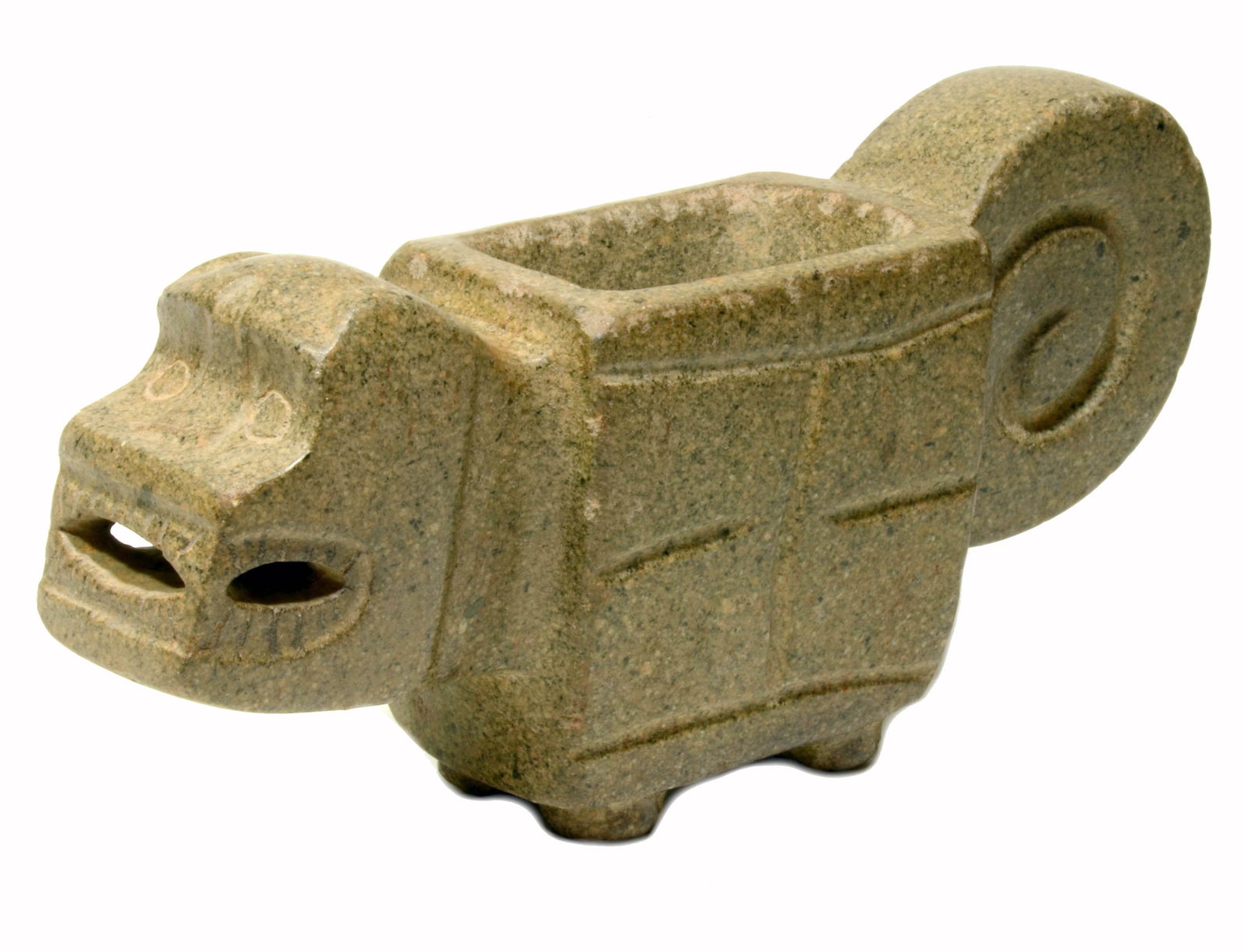 Pre-Columbian Valdivia Zoomorphic Stone Mortar for Ritual Hallucinogen Use (1 of 10)