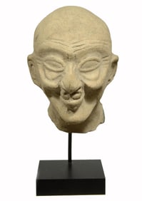 Fine Pre-Columbian Tumaco La Tolita Pottery Head