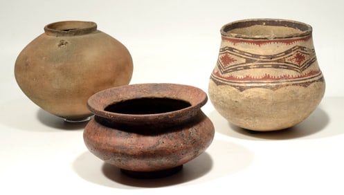 Ancient and Ethnographic Decorated Pottery Bowls (3)