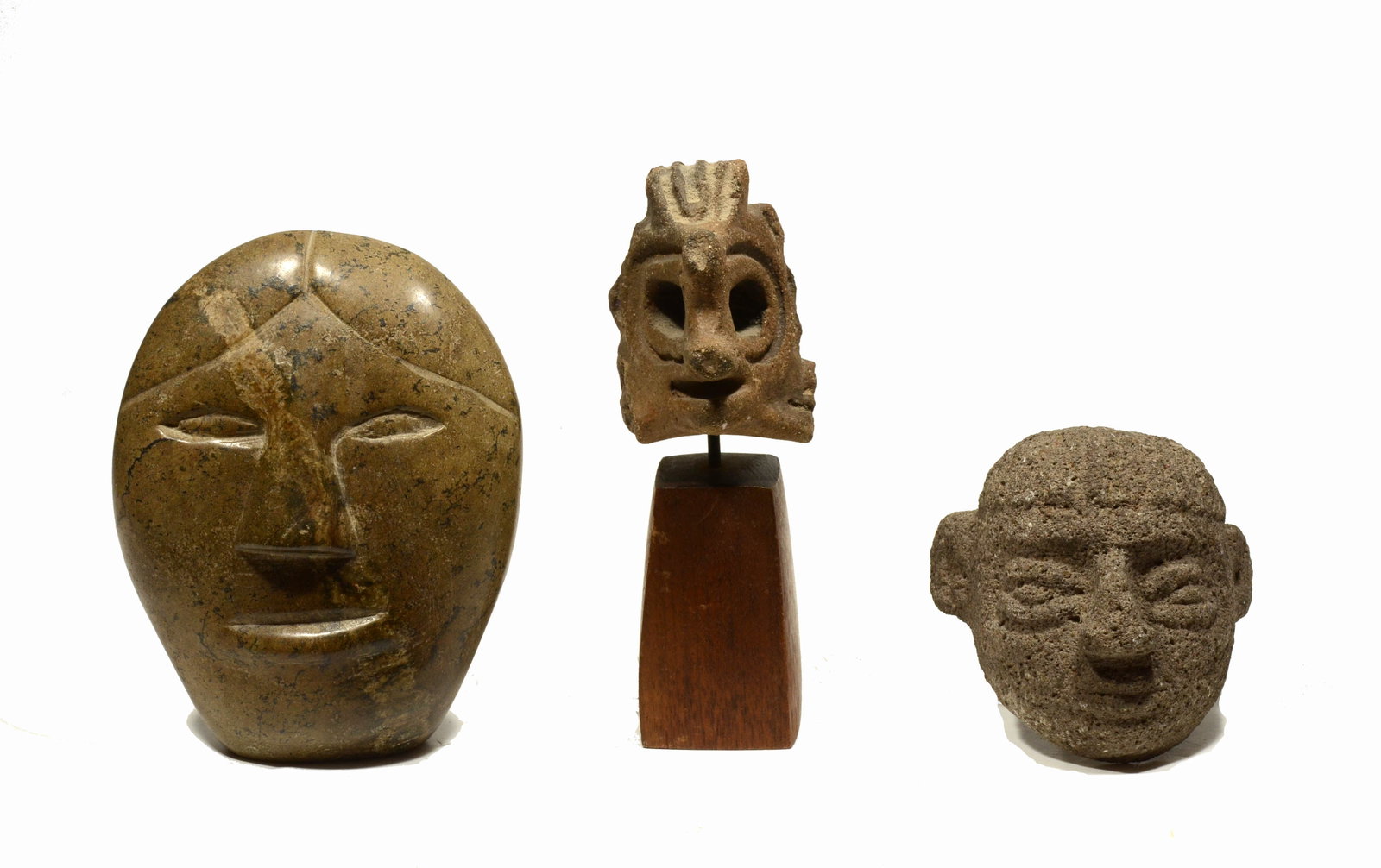 Pre-Columbian Taino Head CR Sukia Head and North West Coast Head (3) (1 of 3)