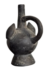 Chimu Blackware Gourd Vessel