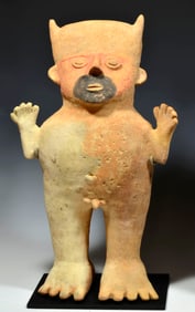 Pre-Columbian Chancay Large Standing Male Cuchimilco