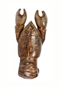 Chinese  Hong Shan Style Jade Stone Crustacean