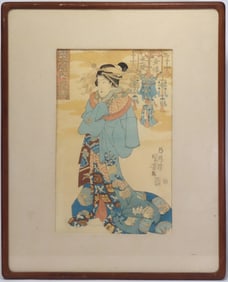 Utagawa Kunisada (Toyokuni III 1786-1865) Courtesan Nagatsuru of the Yamamotoya