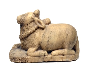 Indian Carved Marble of the Beloved Nandi Bull