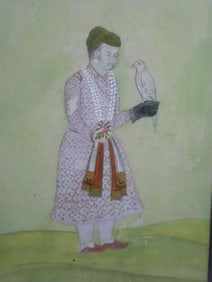 Indian Miniature Mughal Style Painting in Frame