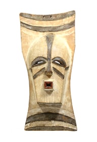 African Songye Wood Carved Plank Mask
