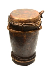 African wood and hide traditional ashiko Drum