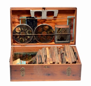 Magic Lantern Slides in Case