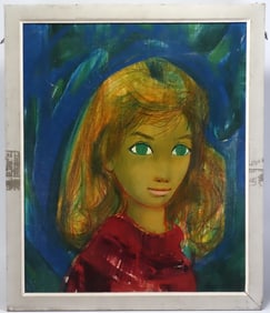 Mid-Century Modern Portrait by Jean-Baptiste Valadie (French, b. 1933)