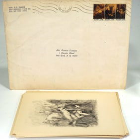Set of 18 Erotic Illustrations by Paul-Emile Becat (French, 1885-1960)