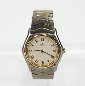 Vintage Ebel Classic Wave Two-Tone Quartz Ladies’ Watch Stainless steel with 18k yellow gold