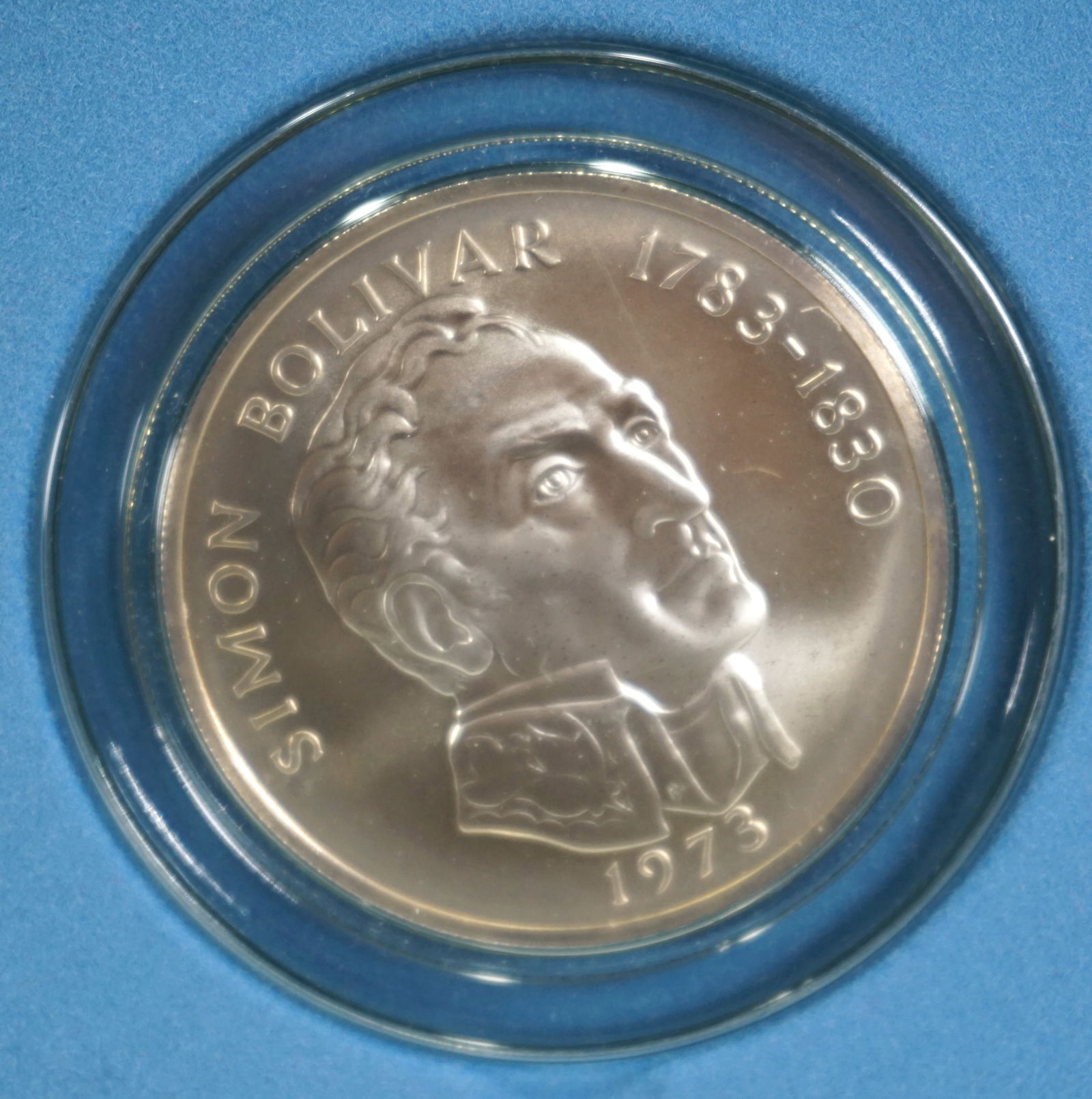 1973 Large Proof (3.854 Troy oz pure silver) 20 Balboas Coin Panama (1 of 4)