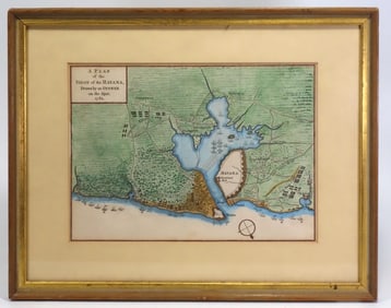 1762 Map of A Plan of the Siege of the Havana