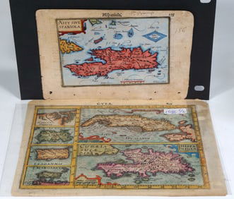 Two Rare Early 1600s Mercator-Hondius Maps of the Caribbean
