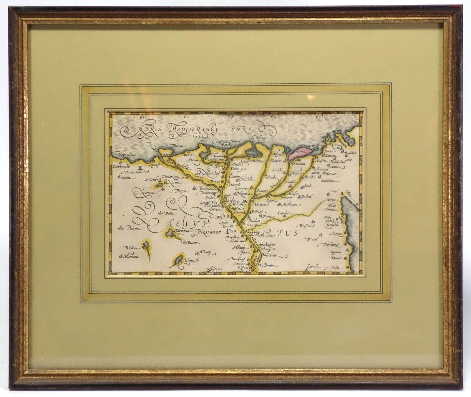 1590 Map of Egypt by Abraham Ortelius (1 of 2)