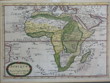 Nicolas Sanson  Map of Africa AFRIQVE  1640