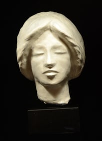 MCM plaster portrait head of a woman