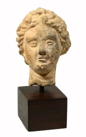 Greek Tanagra Terracotta Female Head