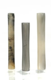 Three Ancient Pre-Columbian Tairona Tubular Stone Beads Circa 800 – 1600 CE
