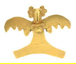 Pre-Columbian Veragas Cast 14k Gold Bird Pendant