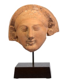 Greek Terracotta Protome Head of a Goddess Ex Mathias Komor NY
