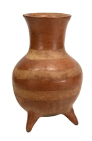 Colima Pottery Bichrome Tripod Olla Pre-Columbian