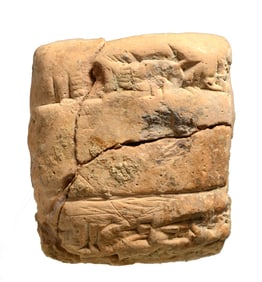 Old Babylonian Ur Dynasty Cut Clay Cuneiform Tablet
