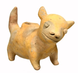 Pre-Columbian Jamacoaque Manabi Pottery Doggie