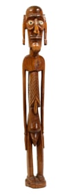 Easter Island Carved Wood Figure Rapa Nui Type