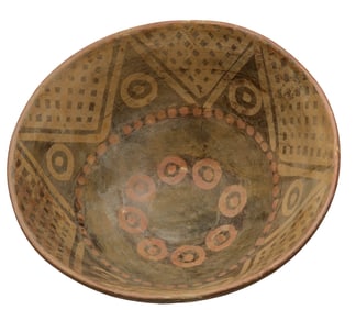 Pre-Columbian Narino Carci Pottery Polychrome Bowl
