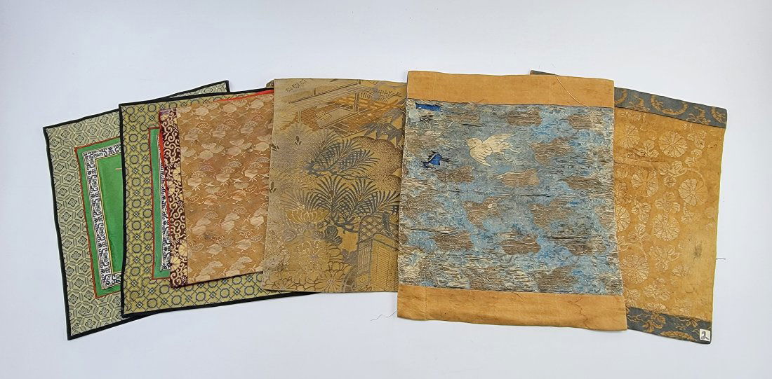 6 Assorted Chinese Antique Silk Fabrics/清代繡品六件 (1 of 14)