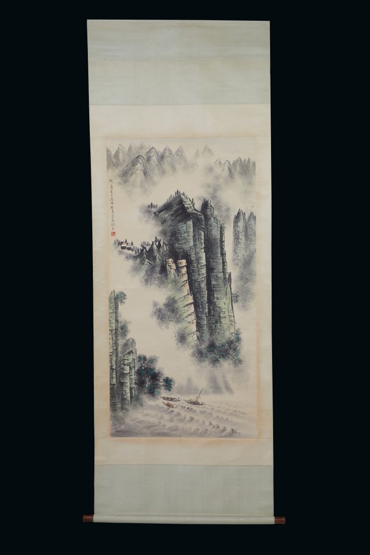A Chinese Scroll Painting "Landscape" / By Tao YiQing/陶一清畫作 (1 of 8)