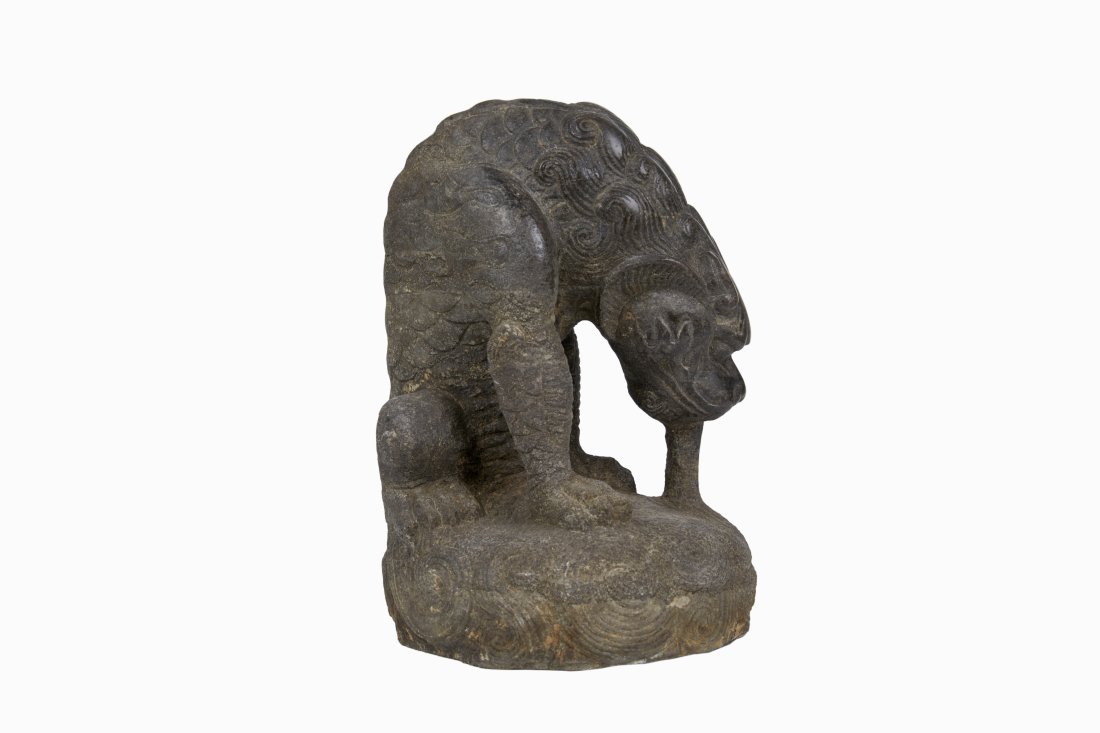 Chinese Antique Stone Beast,/明代青石雕避水獸 (1 of 7)