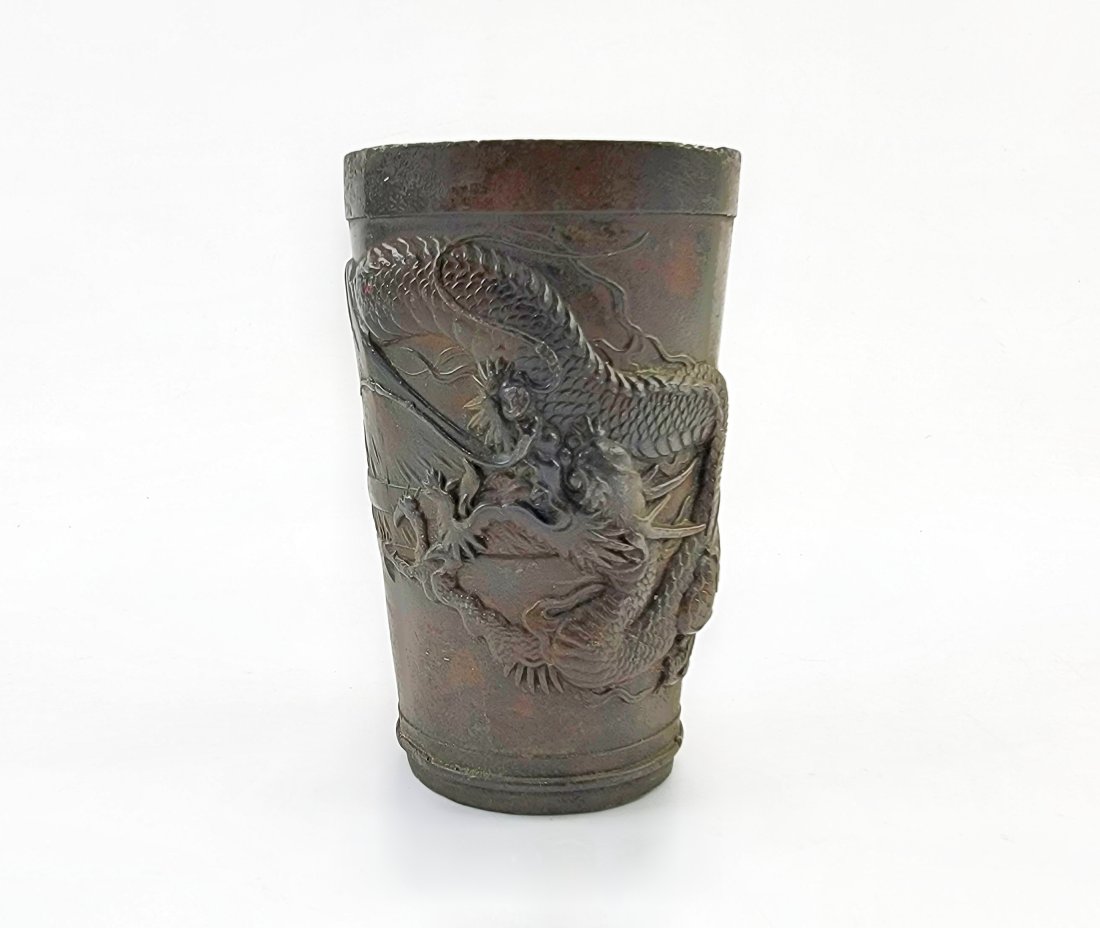 Japanese Antique Metal Beaker/日本明治時期銅杯 (1 of 8)