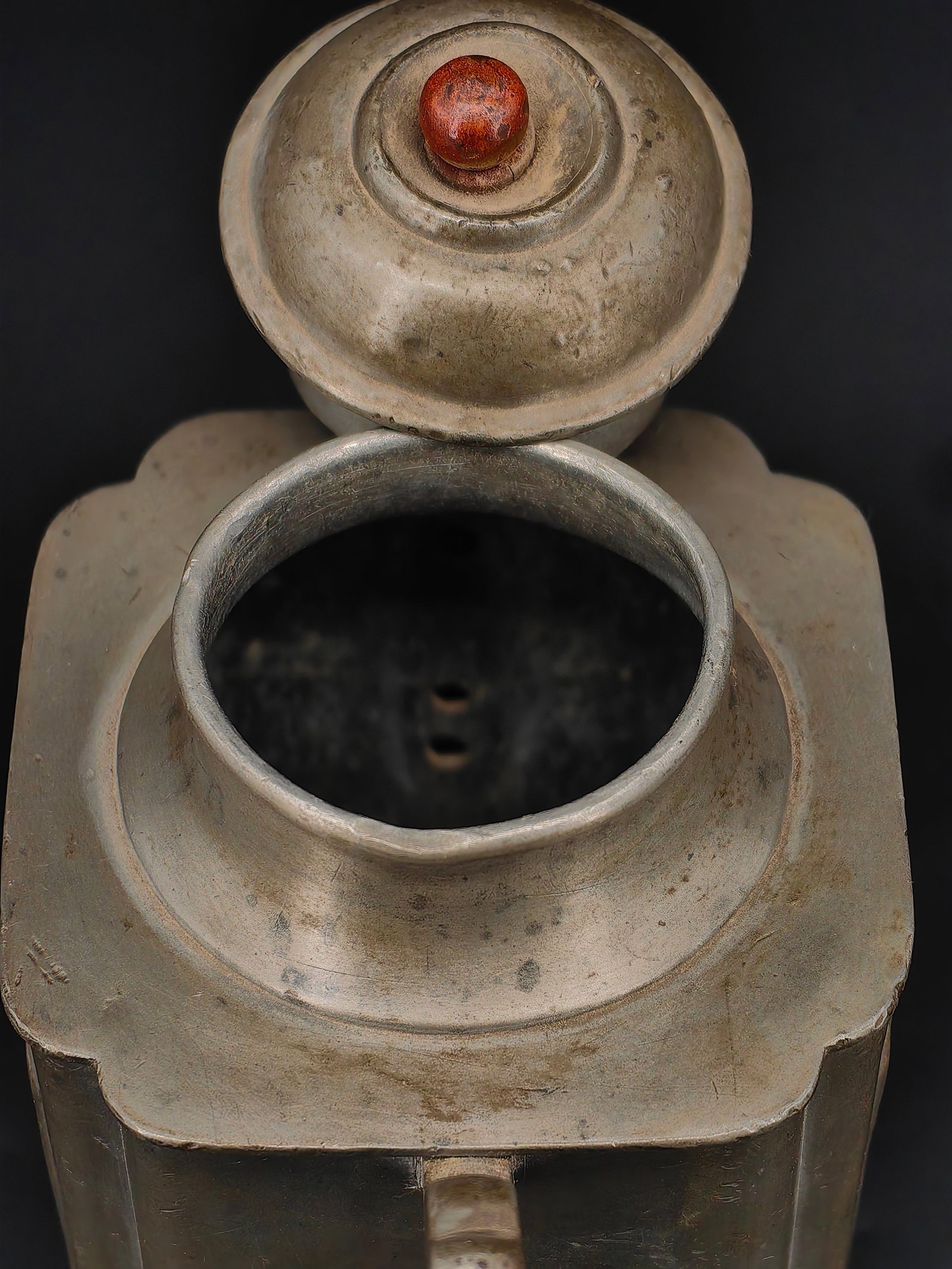 An Antique White Copper Teapot - 5