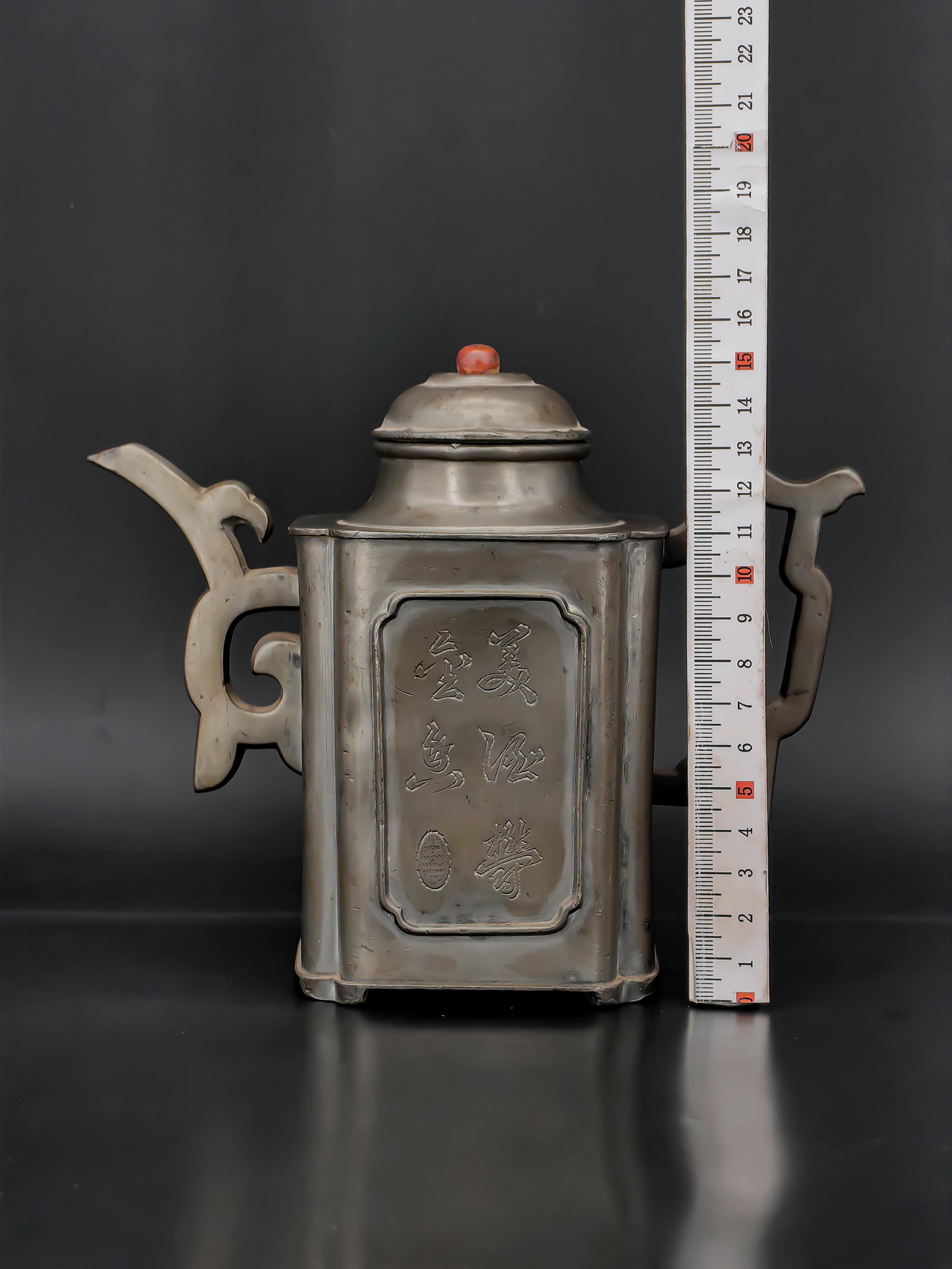 An Antique White Copper Teapot - 6