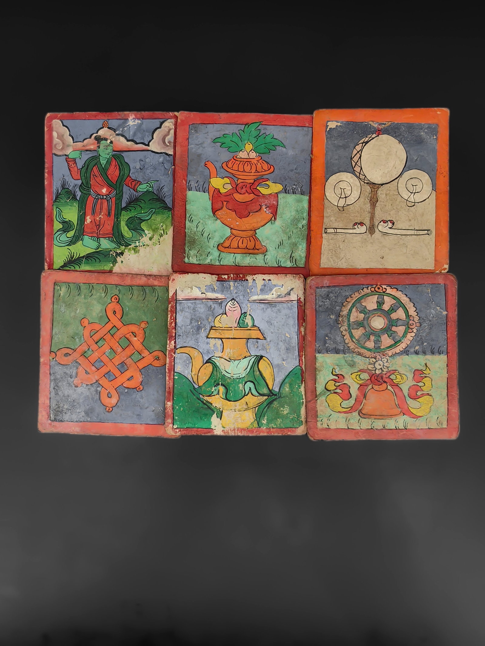 Six Antique Thangka Card (1 of 7)