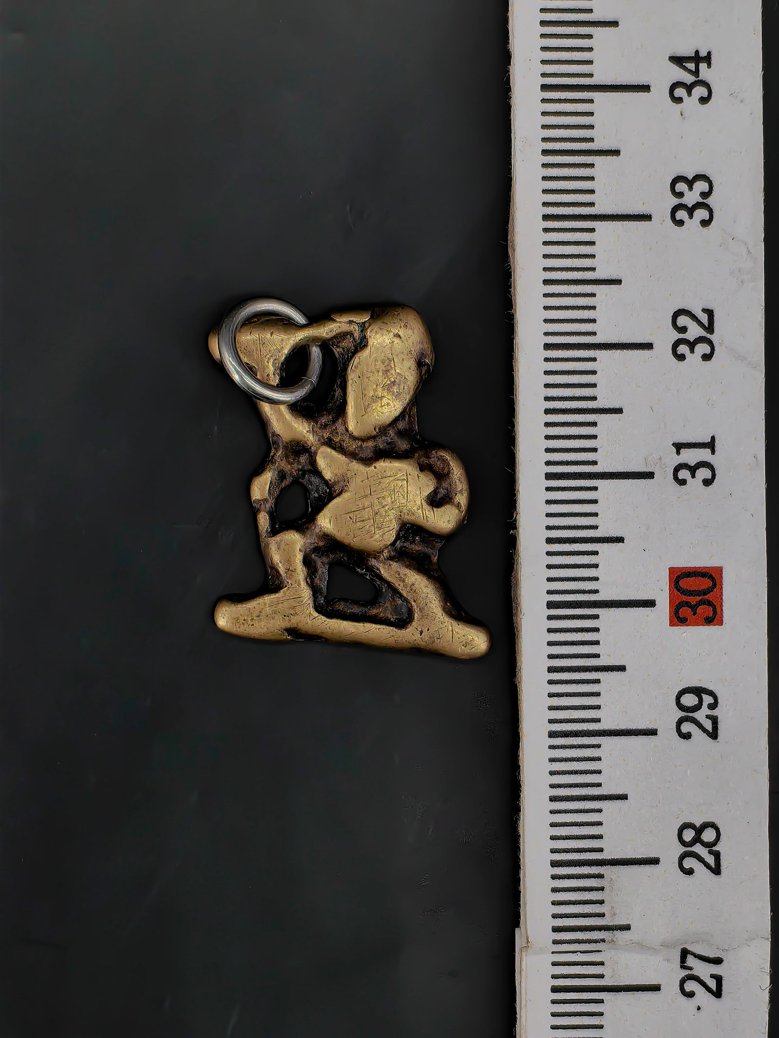 An Antique Brass Openwork Pendant - 6