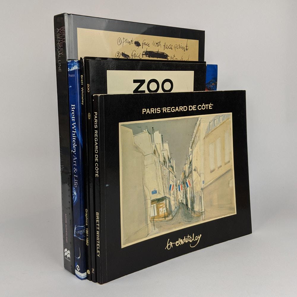 [AUSTRALIAN ART] 5 Brett Whiteley Books: 5 monographs and catalogues of Australian artist Brett Whiteley. Full list of titles: 1. Brett Whiteley: A Sensual Line, 1957-672. Paris Regard de Cote3. Zoo4. Graphics, 1961-19825. Brett Whiteley: Ar