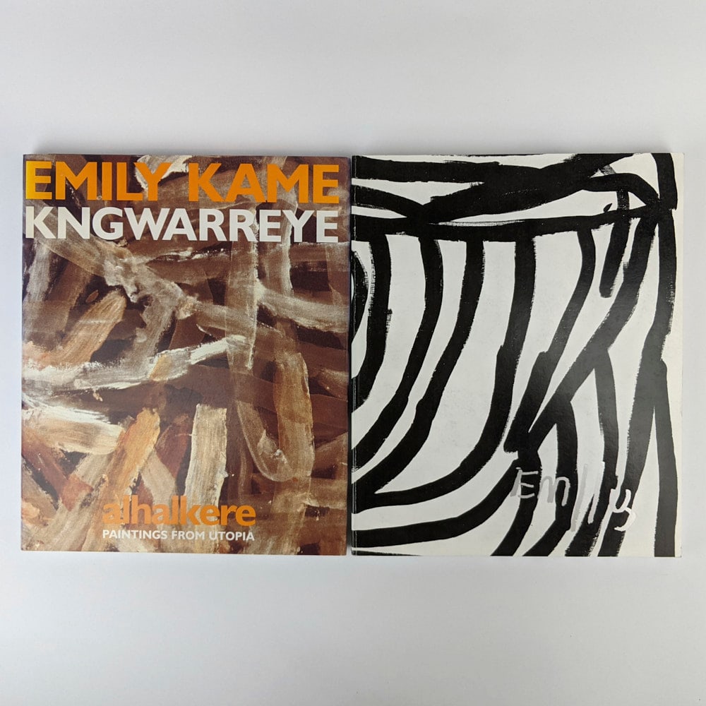 [ABORIGINAL ART] Emily Kame Kngwarreye: 2 monographs on Aboriginal painter Emily Kame Kngwarreye. 1. Emily Kame Kngwarreye: Alhalkere: Paintings from UtopiaBrisbane: Queensland Art Gallery, 1998.30cm x 24.5cm. [xx], 154 pages, colour illust